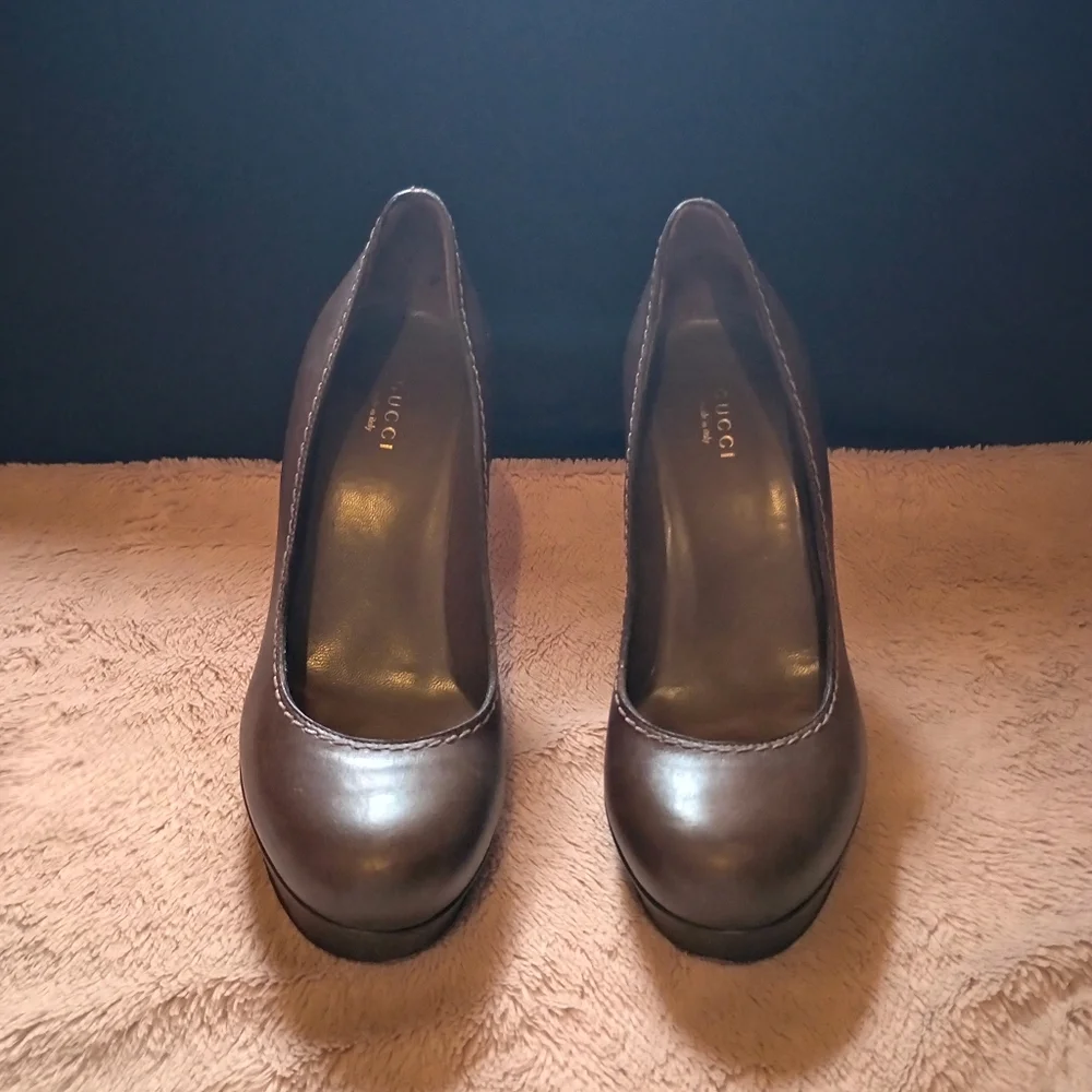 IOB Gucci Sadie Soft Winter Leaf Size 37 women's shoes - Picture 4 of 15